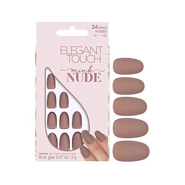 Mink Nude Uñas Adhesivas 24 ud - Elegant Touch - 1