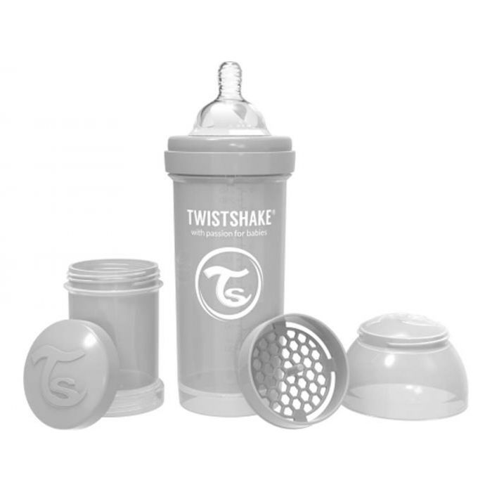 Biberon Anti-Colique Gris - Twistshake : 260ml - 1