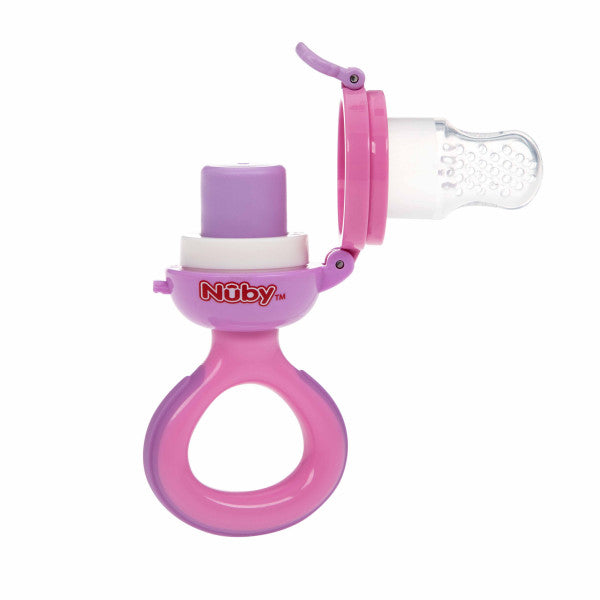 Mangeoire à grignoter en silicone - Nuby : Rosa - 3