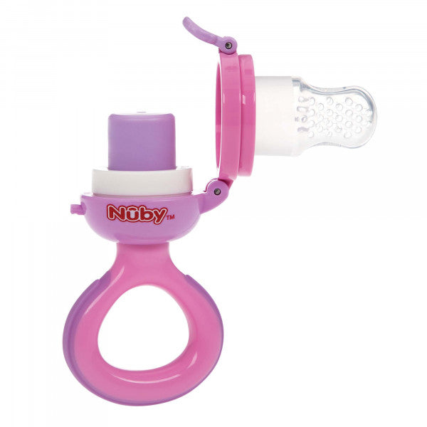 Mangeoire à grignoter en silicone - Nuby : Rosa - 7