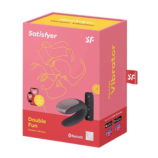 Vibromasseur Double Fun pour Couples - Satisfyer : Negro - 1