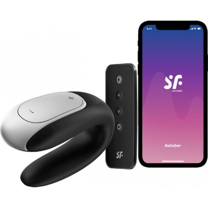 Vibromasseur Double Fun pour Couples - Satisfyer : Negro - 2