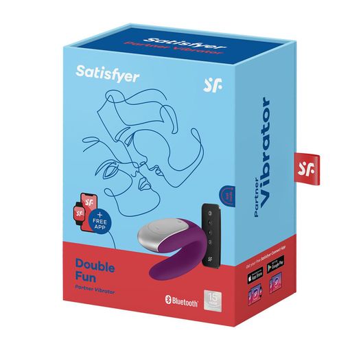 Vibromasseur Double Fun pour Couples - Satisfyer : Morado - 1