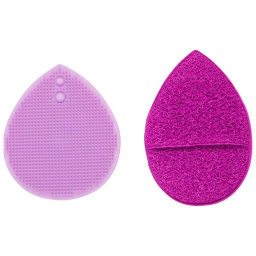 Éponge Nettoyante Exfoliante Visage - Duo d&#39;Éponges Nettoyantes Exfoliantes Visage (violet) - Cala - 1