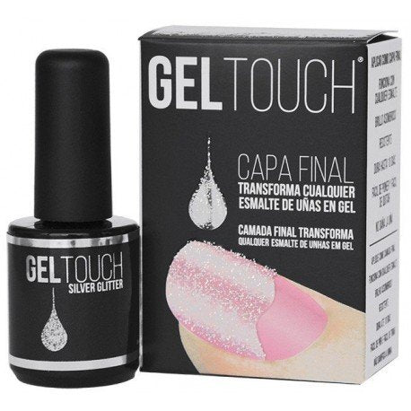 Top Coat Gel Dorado - Paillettes Dorées - Gel Touch - 3