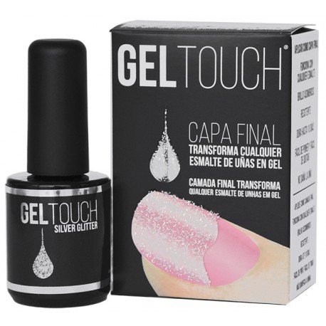 Top Coat Gel Dorado - Paillettes Dorées - Gel Touch - 5