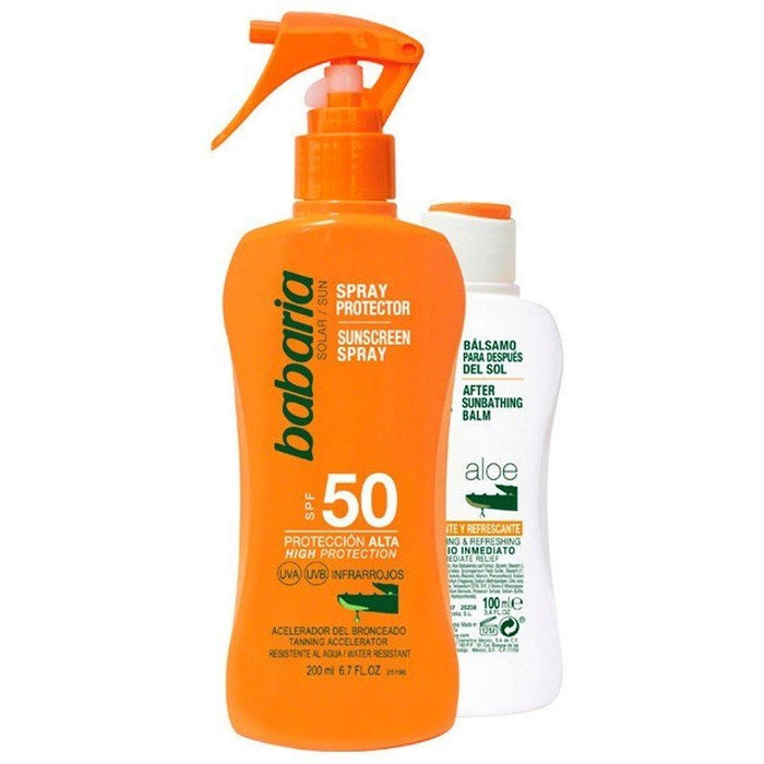 Spray Protecteur Solaire Aloe Spf50+ Après Soleil - Babaria - 1