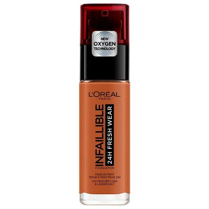 Fond de teint infallible 24h fresh wear - L'oreal Paris: Base de maquillaje infalible 24h fresh wear - 355 Terre de Sien - 4