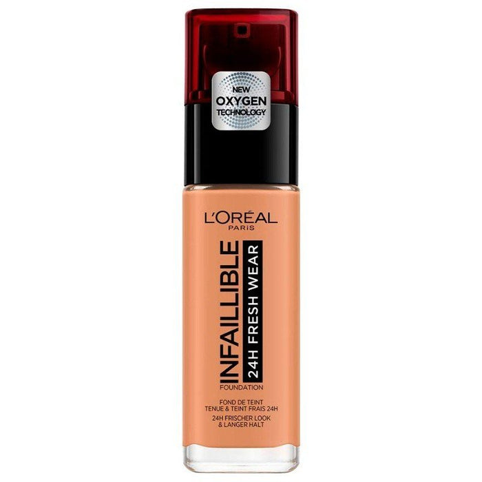 Fond de teint infallible 24h fresh wear - L'oreal Paris: Base de maquillaje infalible 24h fresh wear -  275 Ambre Rose - 7