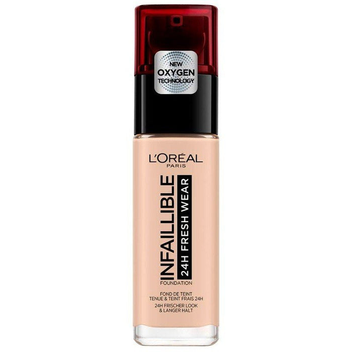 Fond de teint infallible 24h fresh wear - L'oreal Paris: Base de maquillaje infalible 24h fresh wear - 015 Porcelaine - 9