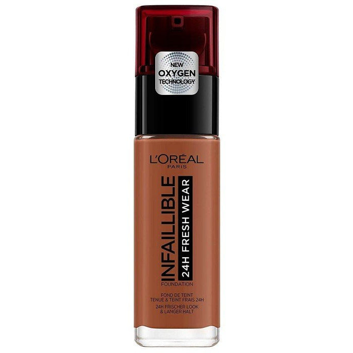 Fond de teint infallible 24h fresh wear - L'oreal Paris: Base de maquillaje infalible 24h fresh wear -375 Ambre Profond - 10