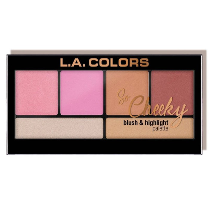 so Cheeky Blush &amp; Highlighter Palette - L.A. Colors : Pink and Playful - 1