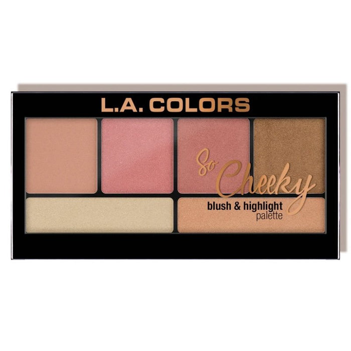 so Cheeky Blush &amp; Highlighter Palette - L.A. Colors : Peaches and Cream - 1