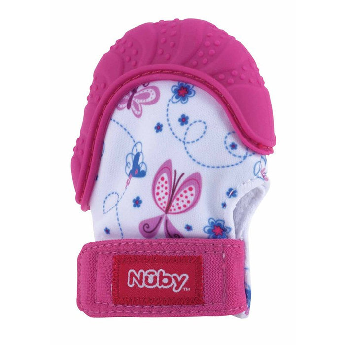 Moufles de dentition Happy Hands™ – 3m+ - Nuby : Rosa - 1