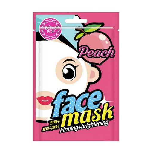 Masque facial raffermissant et éclaircissant à la pêche - Bling Pop - 1