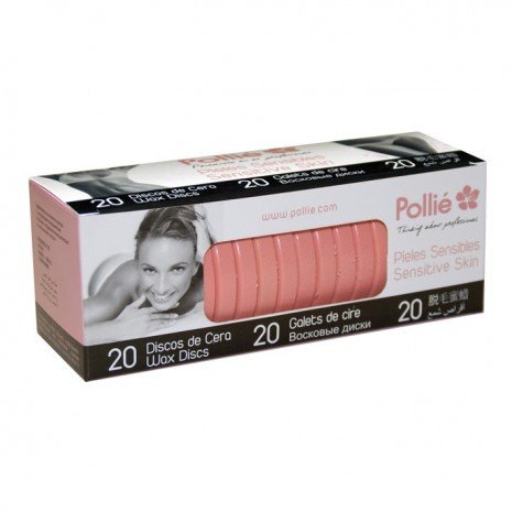 Coffret 20 Disques de Cire Chaude - Peau Sensible Rose - Pollié - 1