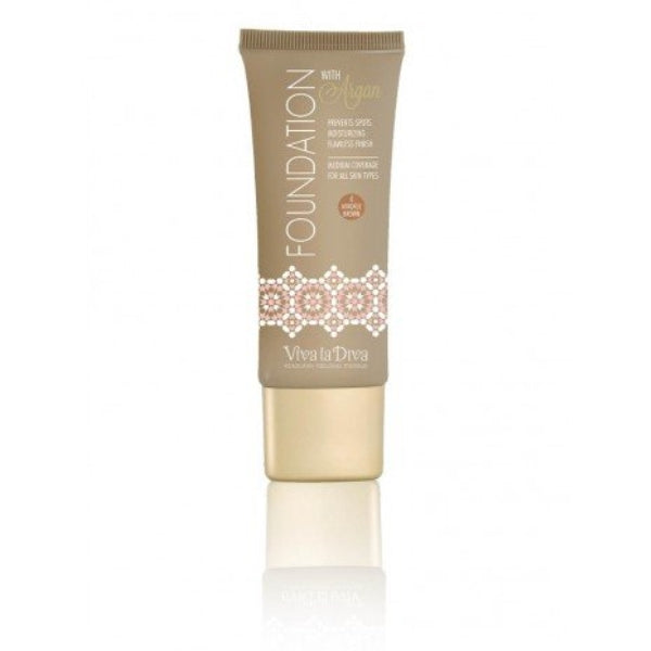 Base de maquillage à l'argan - Fond de teint - Viva la Diva : 06 Mindful Brown - 1