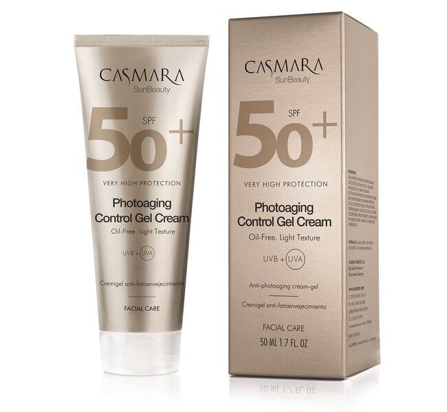 Crème solaire faciale anti-âge SPF50+ - Contrôle du vieillissement photo - Casmara - 1