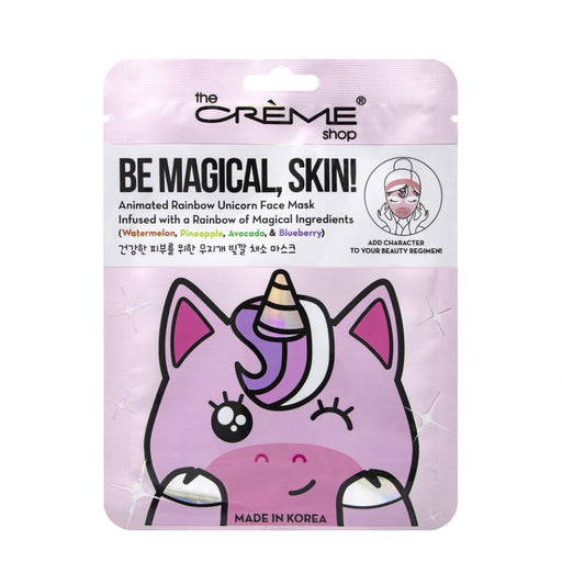 Soyez une peau magique ! Licorne - Masque infusé aux ingrédients magiques arc-en-ciel - The Crème Shop - 1