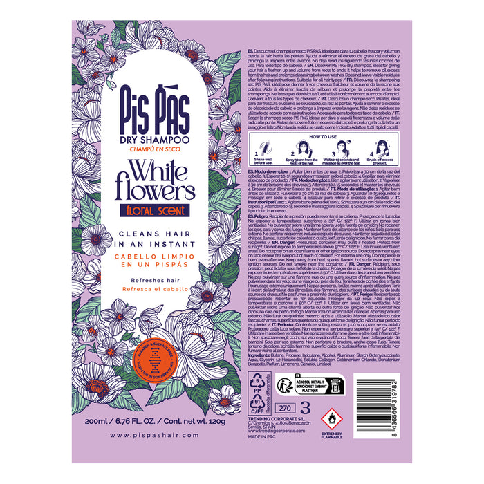 Shampooing Sec White Flowers 200ml - Pis Pas - 2