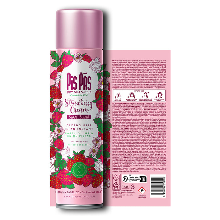 Shampooing Sec Brume de Fraise 200ml - Pis Pas - 3