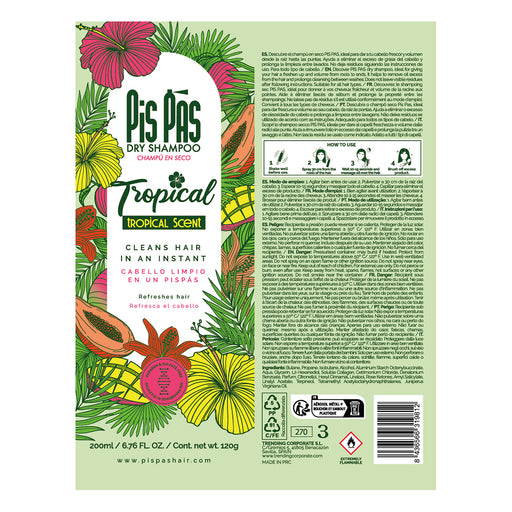 Shampoing Sec Parfum Tropical 200ml - Pis Pas - 2