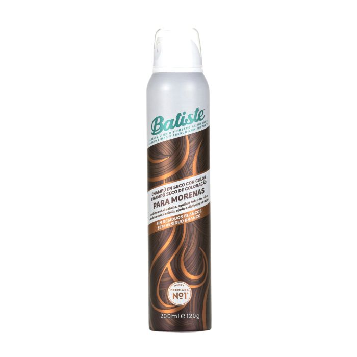 Shampoing sec légèrement teinté foncé (marron) 200 ml - Batiste - 1