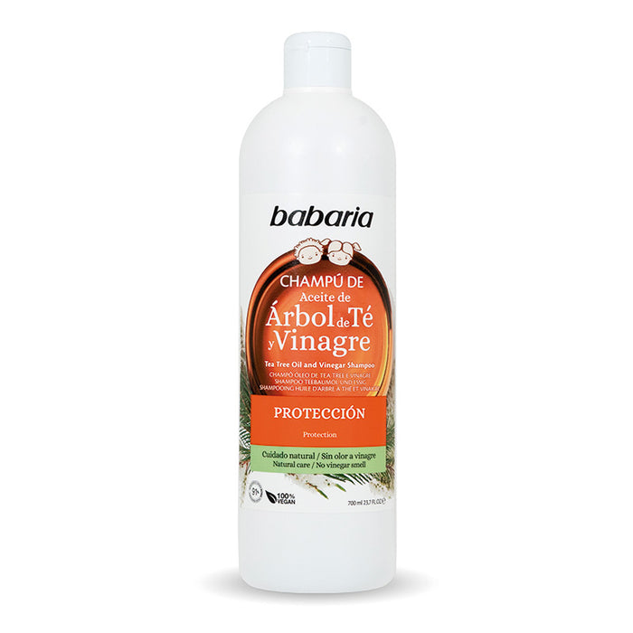 Shampoing Arbre à Thé et Vinaigre 600 ml + 100 Extra - Babaria - 1