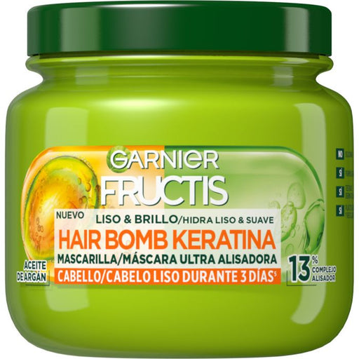Hair Bomb Keratina Liso & Brillo Masque Capillaire Ultra Lissant à l'Huile d'Argan - Fructis : 300 ml - 1