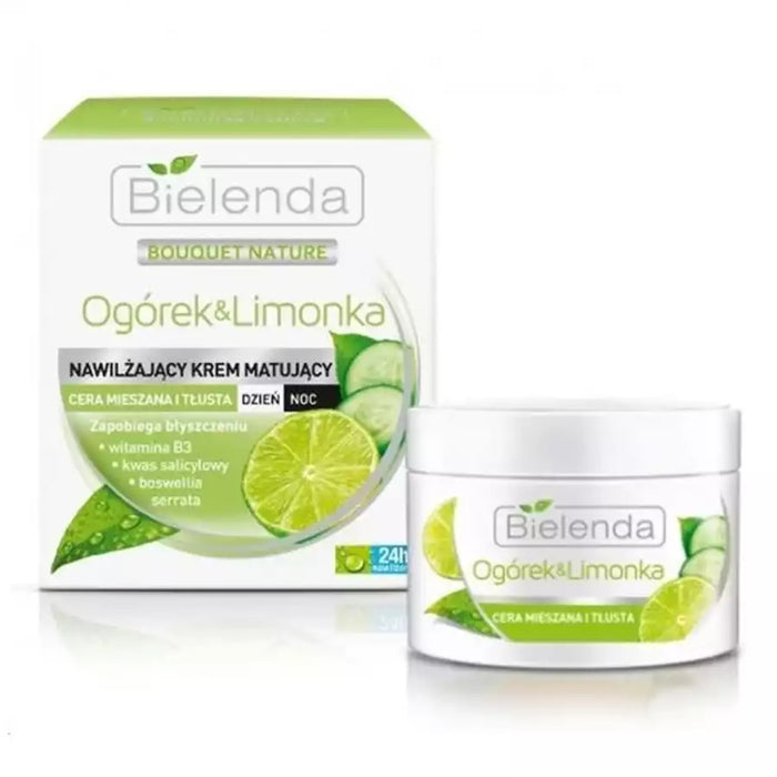 Crème Matifiante Concombre et Citron Vert Bielenda Bouquet Nature - Bielenda - 1
