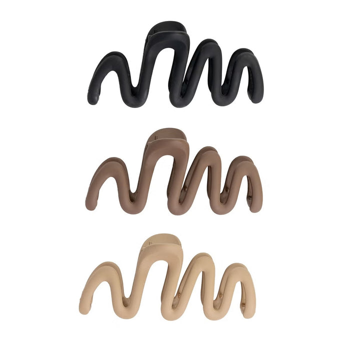 Pinces ondulées pour cheveux - Wave Claw Clips - Brushworks - 3