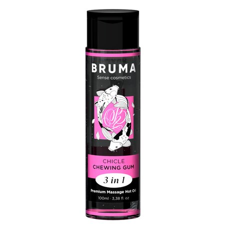 Huile de Massage à Effet Chaleur - Saveur Chewing-gum - Bruma - 1