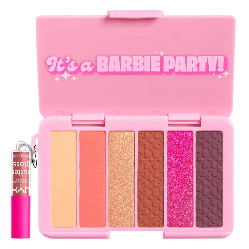 Palette de fards à paupières et mini gloss - Barbie on the Go - Nyx : 01 - It&amp;#039;s A Barbie Party! - 1