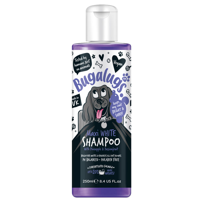 Shampooing Blancheur pour Chiens Maxi White - Bugalugs : 250ML - 1
