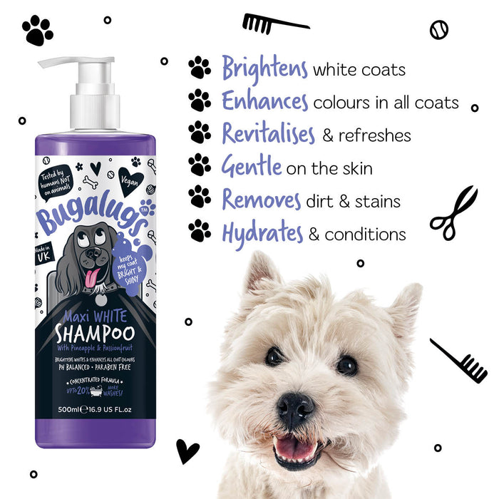 Shampooing Blancheur pour Chiens Maxi White - Bugalugs : 500ml - 4