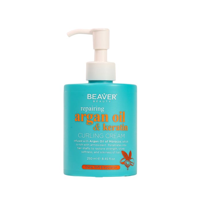 Crème pour Boucles à l'Huile d'Argan & Kératine 250ml - Beaver - 1