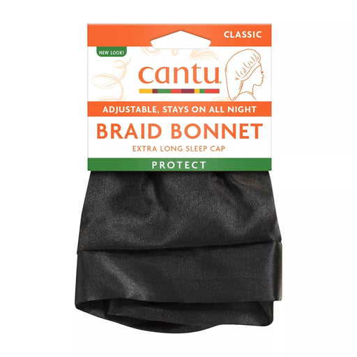 Bonnet pour dormir extra-long - Braid Bonnet - Noir - Cantu - 1