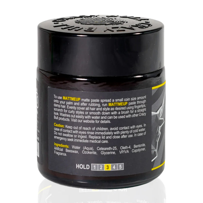 Pâte Mate pour coiffer les cheveux - MattMeUp 100gr - Crazy Bull - 2