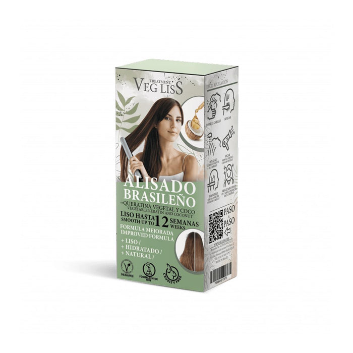 🌿💆‍♀️ Lissage Brésilien à la Kératine Végétale et à la Noix de Coco - VegLiss | Lisse Parfait, Naturel et sans Dommage - Vegliss - 1