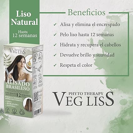 🌿💆‍♀️ Lissage Brésilien à la Kératine Végétale et à la Noix de Coco - VegLiss | Lisse Parfait, Naturel et sans Dommage - Vegliss - 2