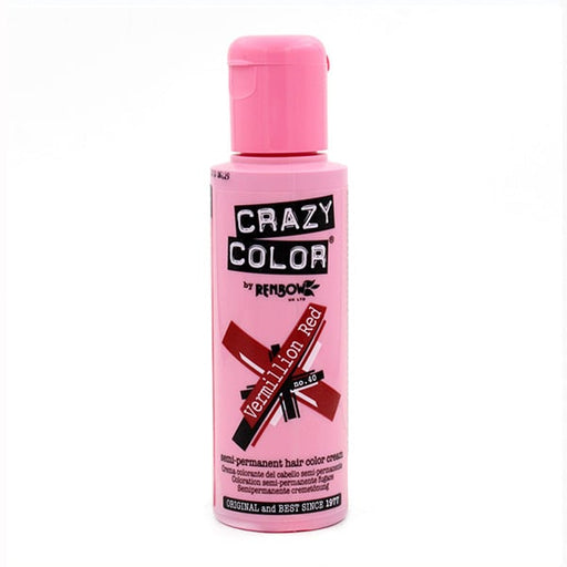 Teinture semi permanente sans ammoniaque 100ml - Crazy Color : 40 - Vermillion Red - 1