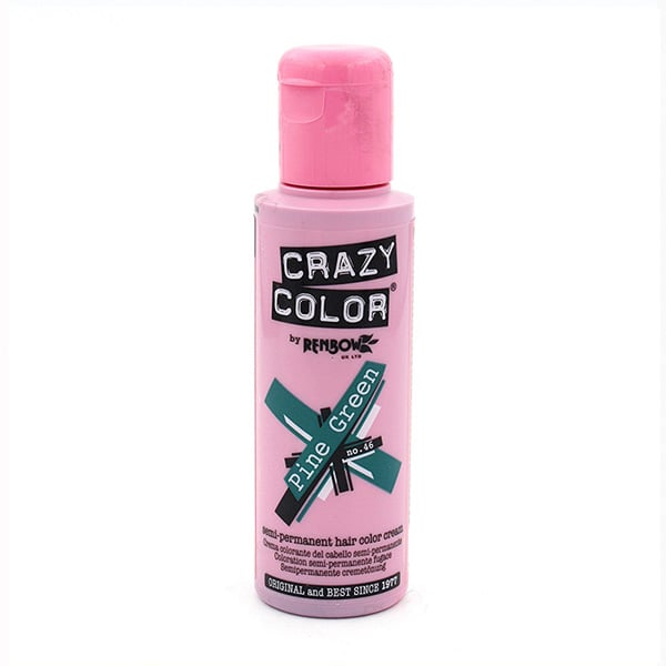 Teinture semi permanente sans ammoniaque 100ml - Crazy Color : 46 -  Pine Green - 1
