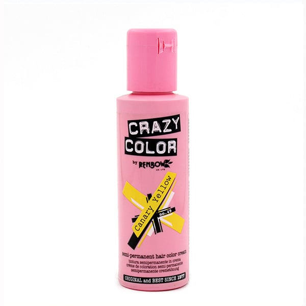 Teinture semi permanente sans ammoniaque 100ml - Crazy Color : 49 -  Canary Yellow - 1
