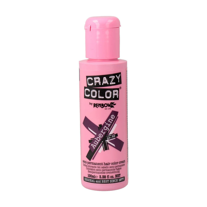 Teinture semi permanente sans ammoniaque 100ml - Crazy Color : 50 -  Aubergine - 1