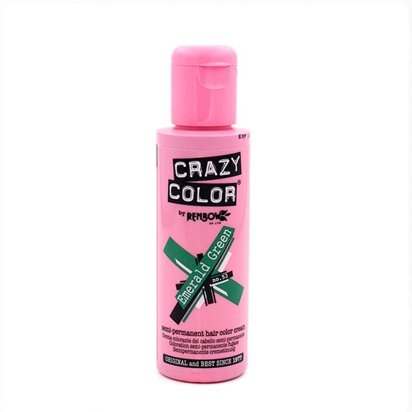 Teinture semi permanente sans ammoniaque 100ml - Crazy Color : 53 -  Emerald Green - 1
