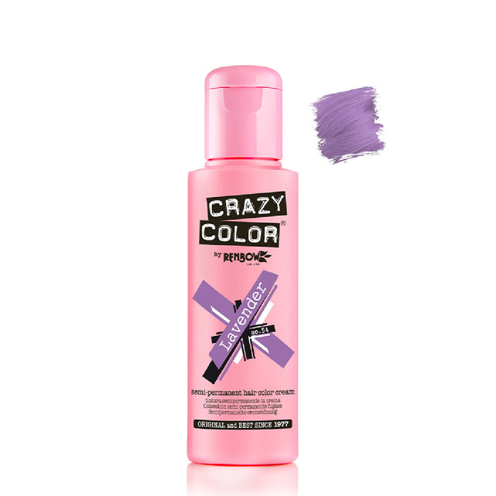 Teinture semi permanente sans ammoniaque 100ml - Crazy Color : 54 -  Lavender - 1