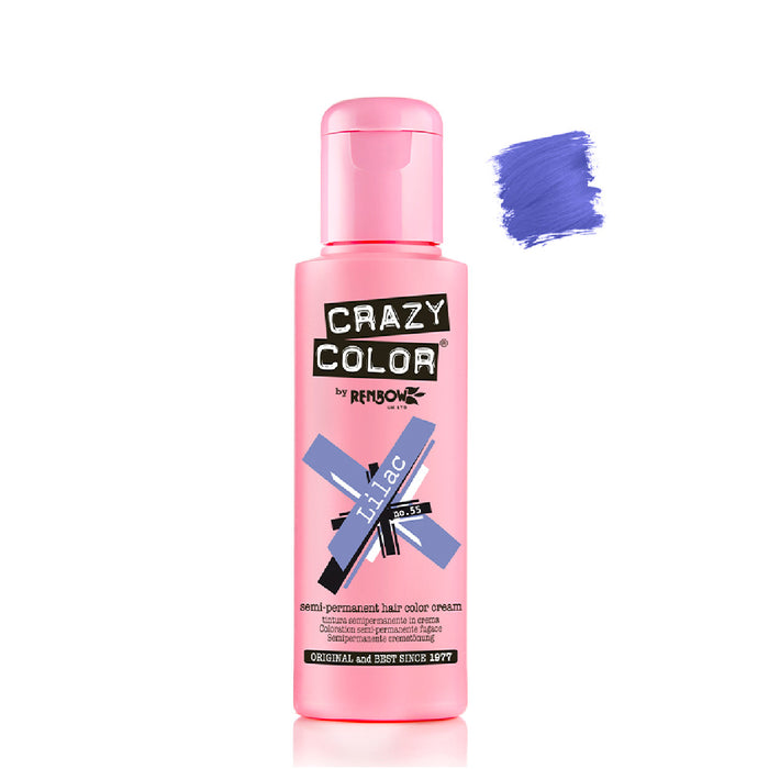 Teinture semi permanente sans ammoniaque 100ml - Crazy Color : 55 -  Lilac - 1