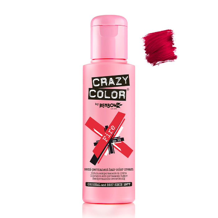 Teinture semi permanente sans ammoniaque 100ml - Crazy Color : 56 -  Fire - 1