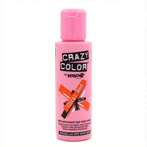 Teinture semi permanente sans ammoniaque 100ml - Crazy Color : 57 -  Coral Red - 1