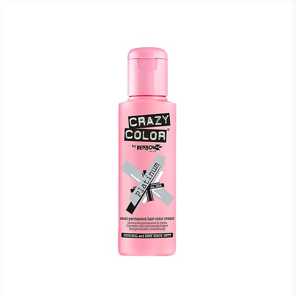 Teinture semi permanente sans ammoniaque 100ml - Crazy Color : 28 -  Platinum - 1